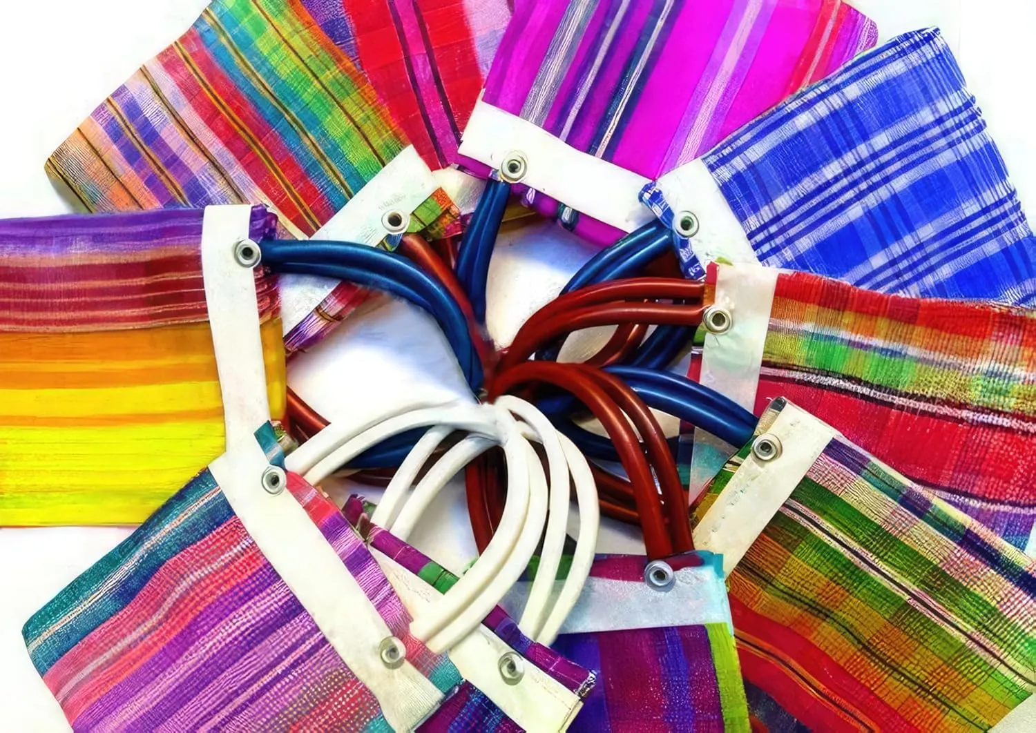 Alondra's Imports (TM Mexican Tote Favor Bags (Mexican Candy Bags, Mini Mercado Mesh Bags, Fiestas Bolsas) 10 x 7 (6 PACK)