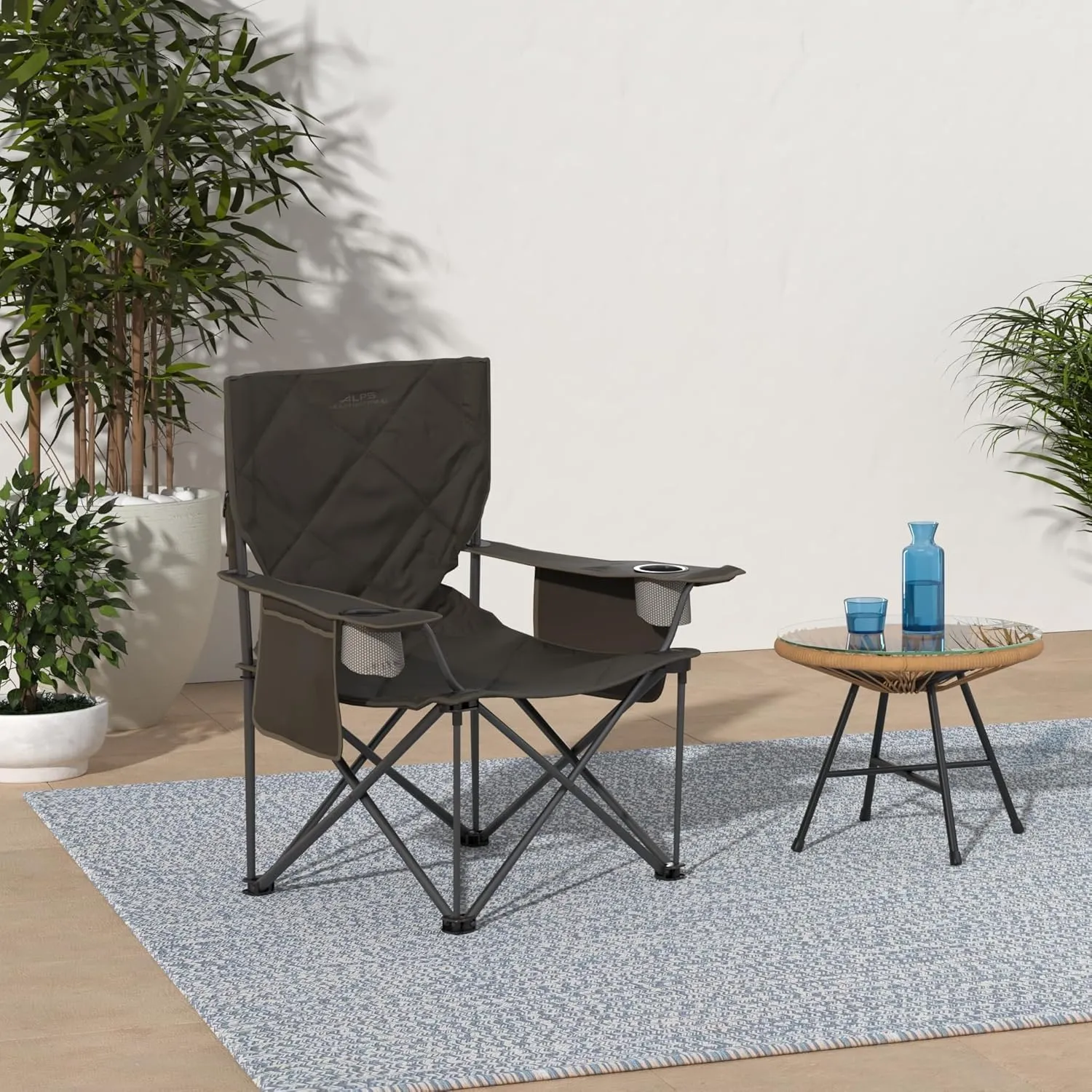 ALPS Mountaineering King Kong Camping Chairs for Adults with Mesh Cup Holders and Pockets, Built Durable and Reliable with Compact Foldable Steel Frame