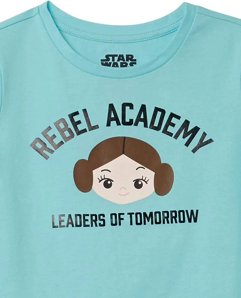 Amazon Essentials Disney | Marvel | Star Wars | Frozen | Princess Girls and Toddlers' Short-Sleeve T-Shirts, Multipacks