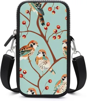 American Kestrel Pattern Crossbody Phone Bag Mini Shoulder Bag Cute Cell Phone Purse for Men Women