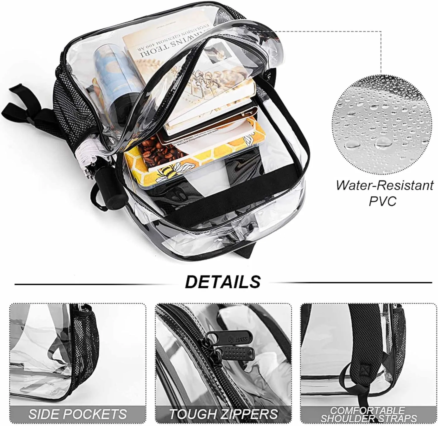 American Us Flag Boston Terrier Backpack Transparent Multipurpose Anti-Theft Shoulder Bag Big Capacity Gym Outdoor Hiking Backpack With Padded Straps