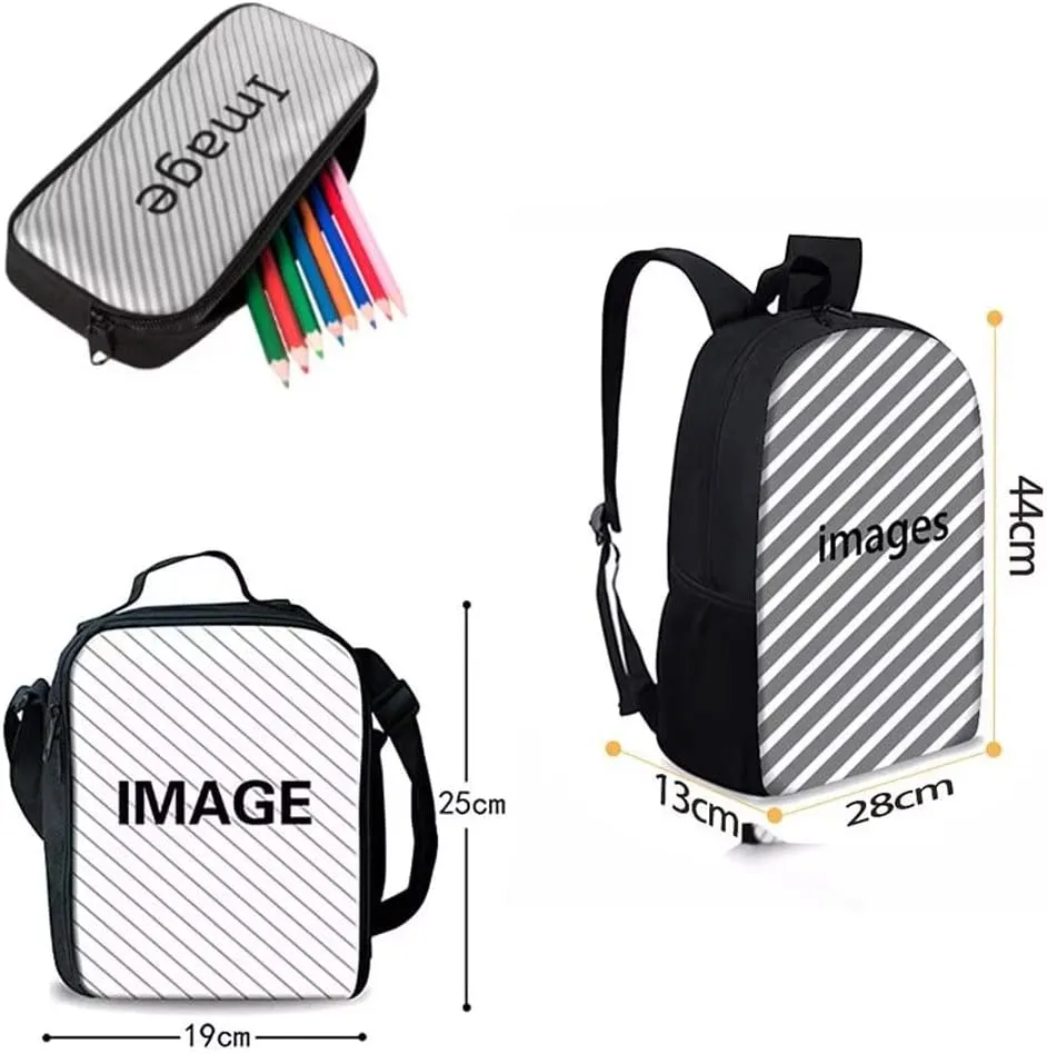 AmzPrint 17 Inch Cute Axolotl Cartoon Print Kawaii Boys Girls Kids Primary Backpack With Pencil Bag 3pcs Bookbag Set