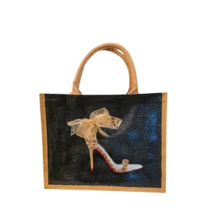 Animal Print Red Bottom Stiletto Tote Bag