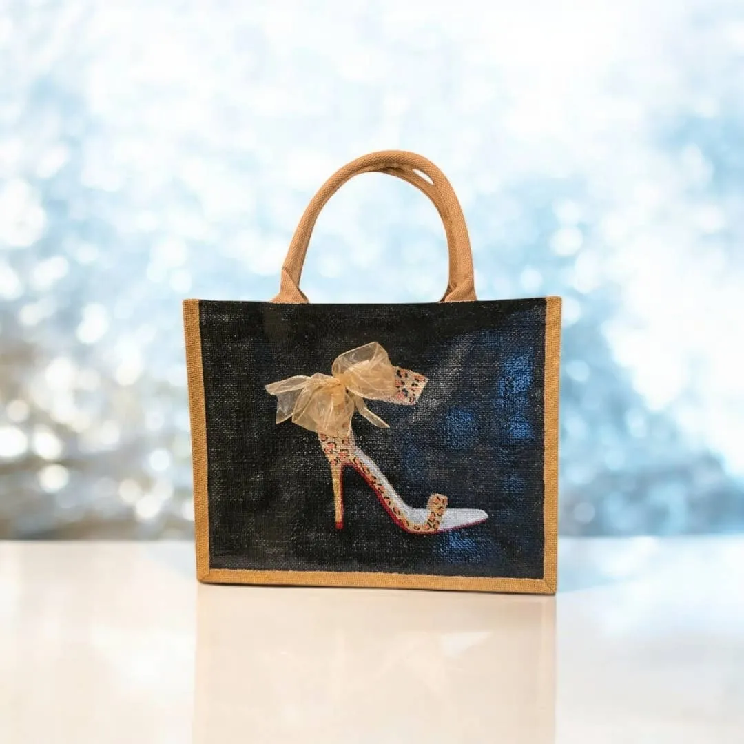 Animal Print Red Bottom Stiletto Tote Bag