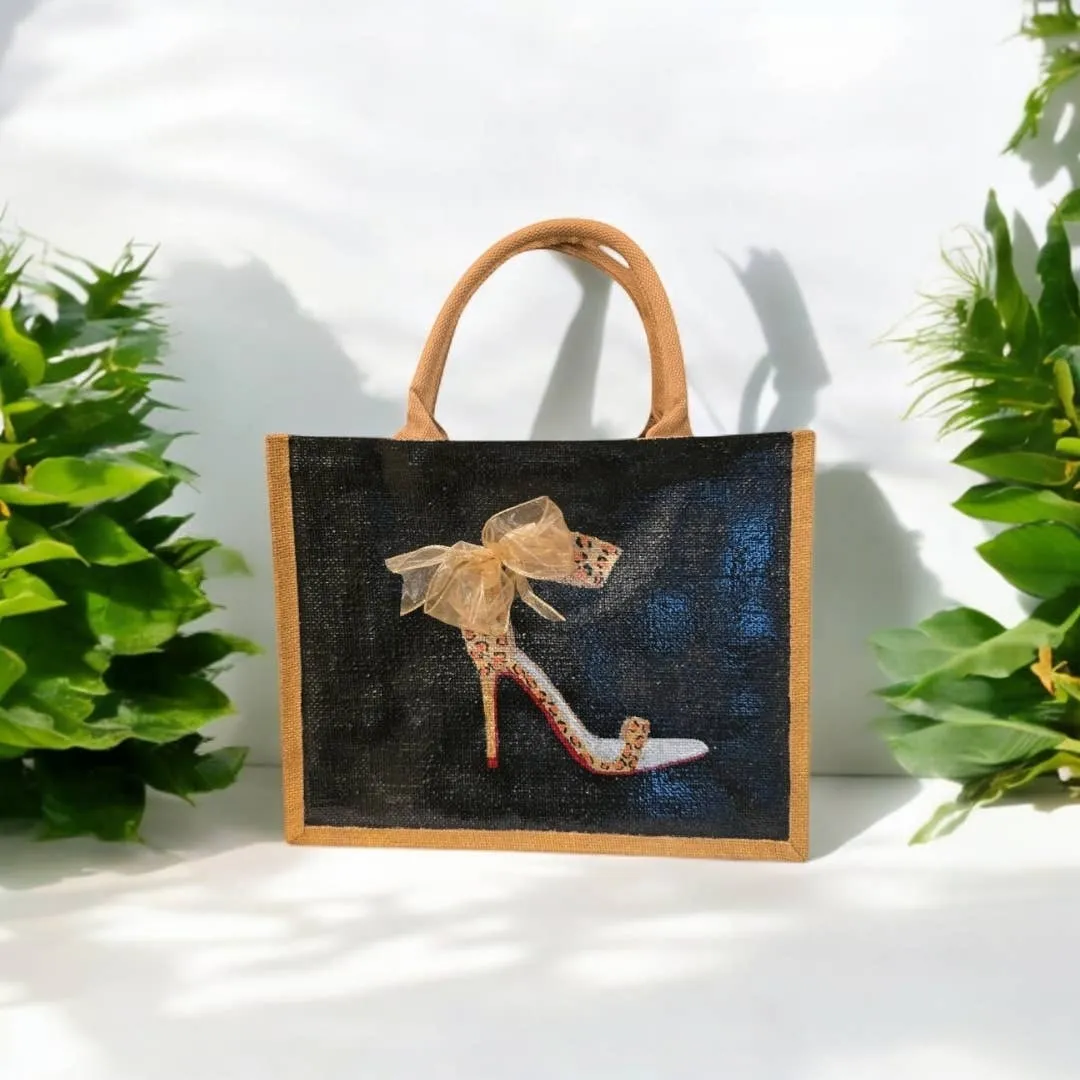 Animal Print Red Bottom Stiletto Tote Bag