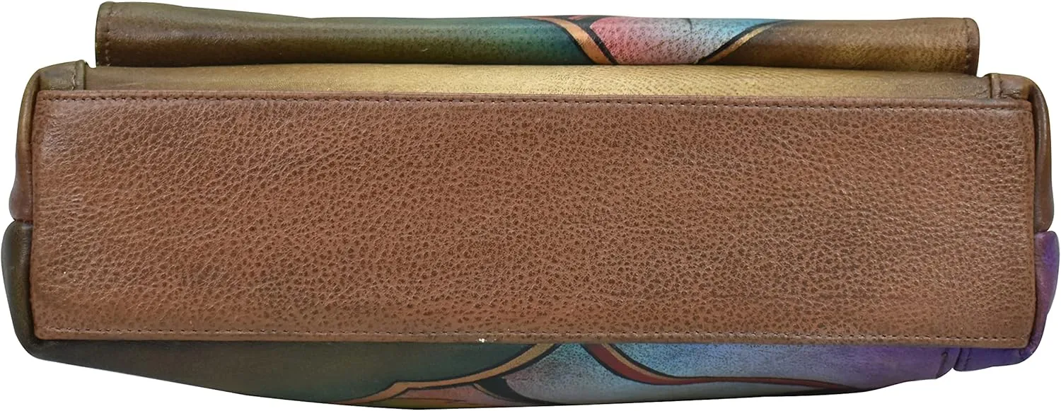 Anna by Anuschka Women's Hand-Painted Leather Organizer Crossbody