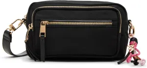 Anne Klein Womens Camera Bag with Detachable Strap, Black