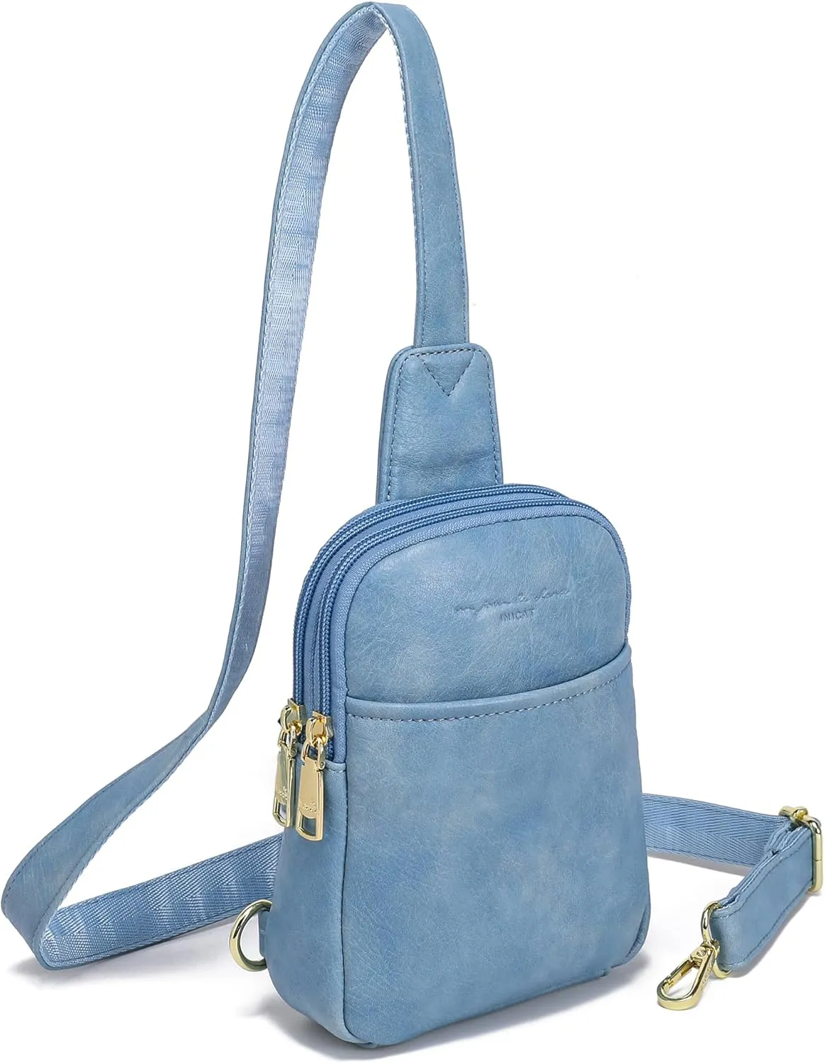 AOCINA INICAT Small Sling Bag Crossbody Vegan Leather Fanny Packs for Women Fashionable Chest Bag for Travel