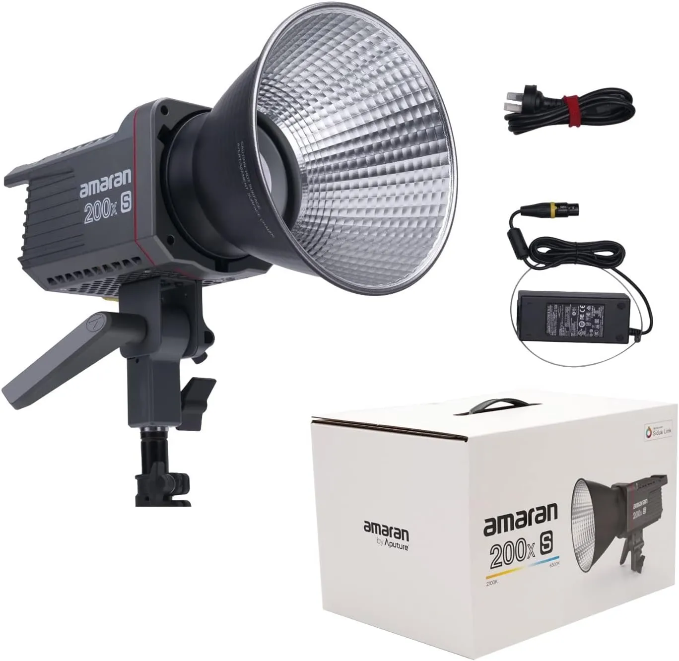 Aputure Amaran 200X S LED Video Light 200W Bi-Color 2700-6500k Bowens Mount Continuous Light Bluetooth App Control Silent Fan (Amaran 200XS)