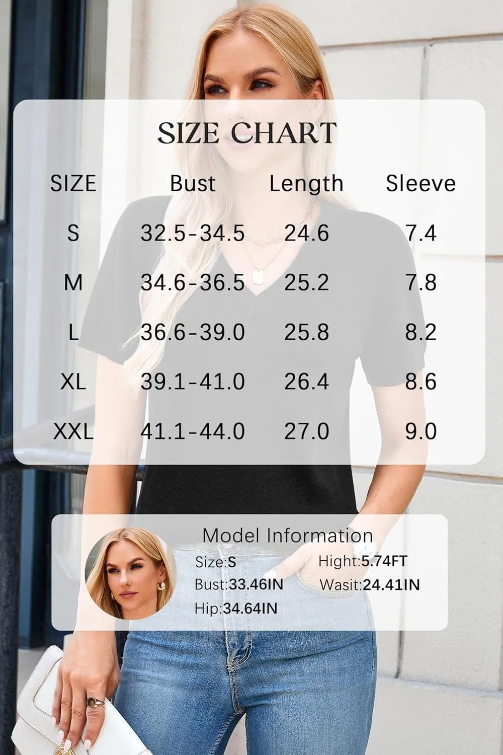 Arach&Cloz 2025 Womens Wool Blend Sweater Soft V Neck Short Sleeve Spring Fashion Pullover Tops Business Casual Outfits