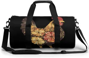 Astronaut Lying On Sausage Pizza Gym Bag Unisex Duffle Bags Crossbody Handbags for Workout Weekender Overnight Travel