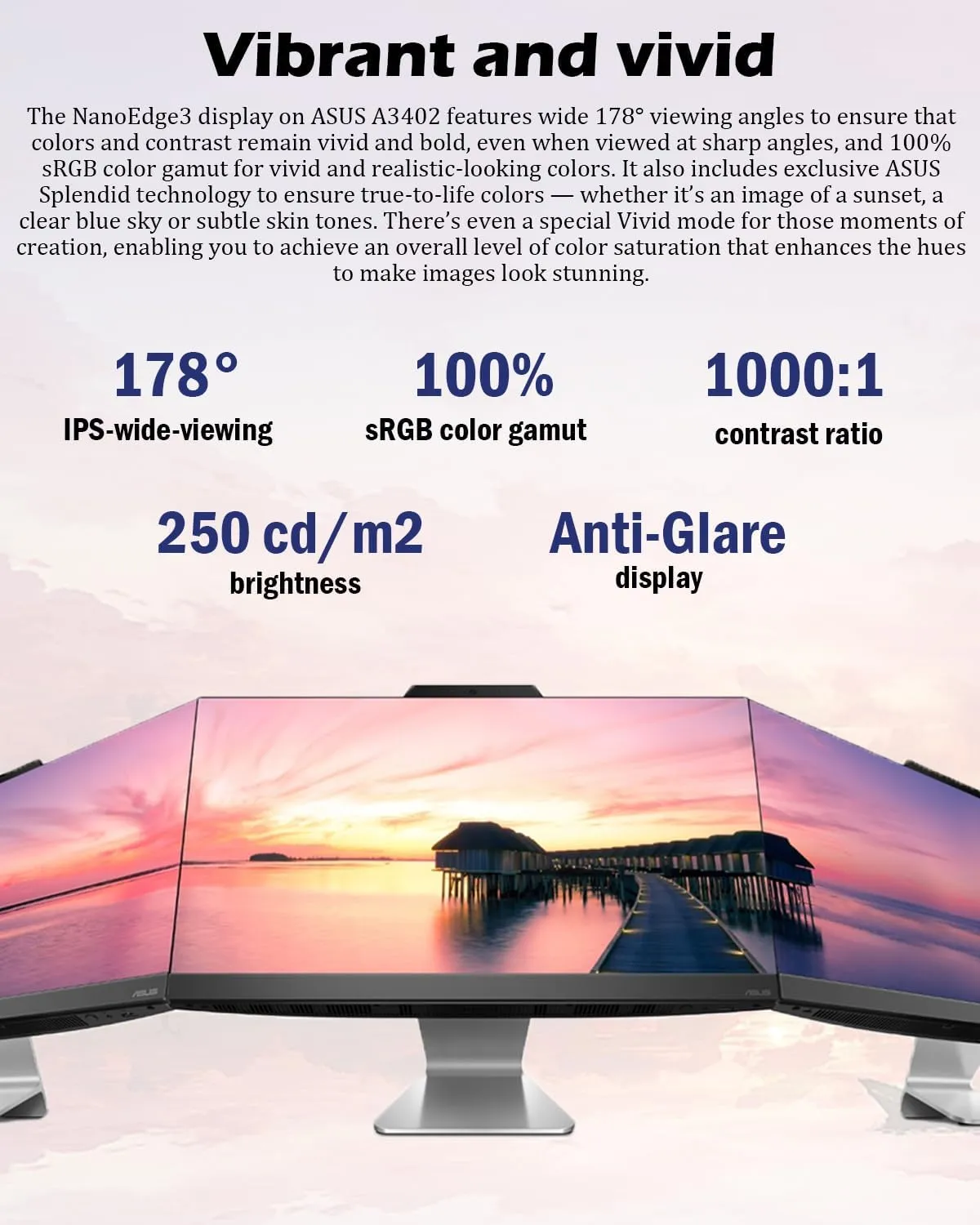 ASUS All-in-One Computer with 23.8'' FHD Touchscreen, Windows 11 Pro, Lifetime Office License, Core i5-1235U(up to 4.4 GHz), AI Noise-Canceling Technology, Wi-Fi 6, 720p Camera (64GB RAM, 2TB SSD)