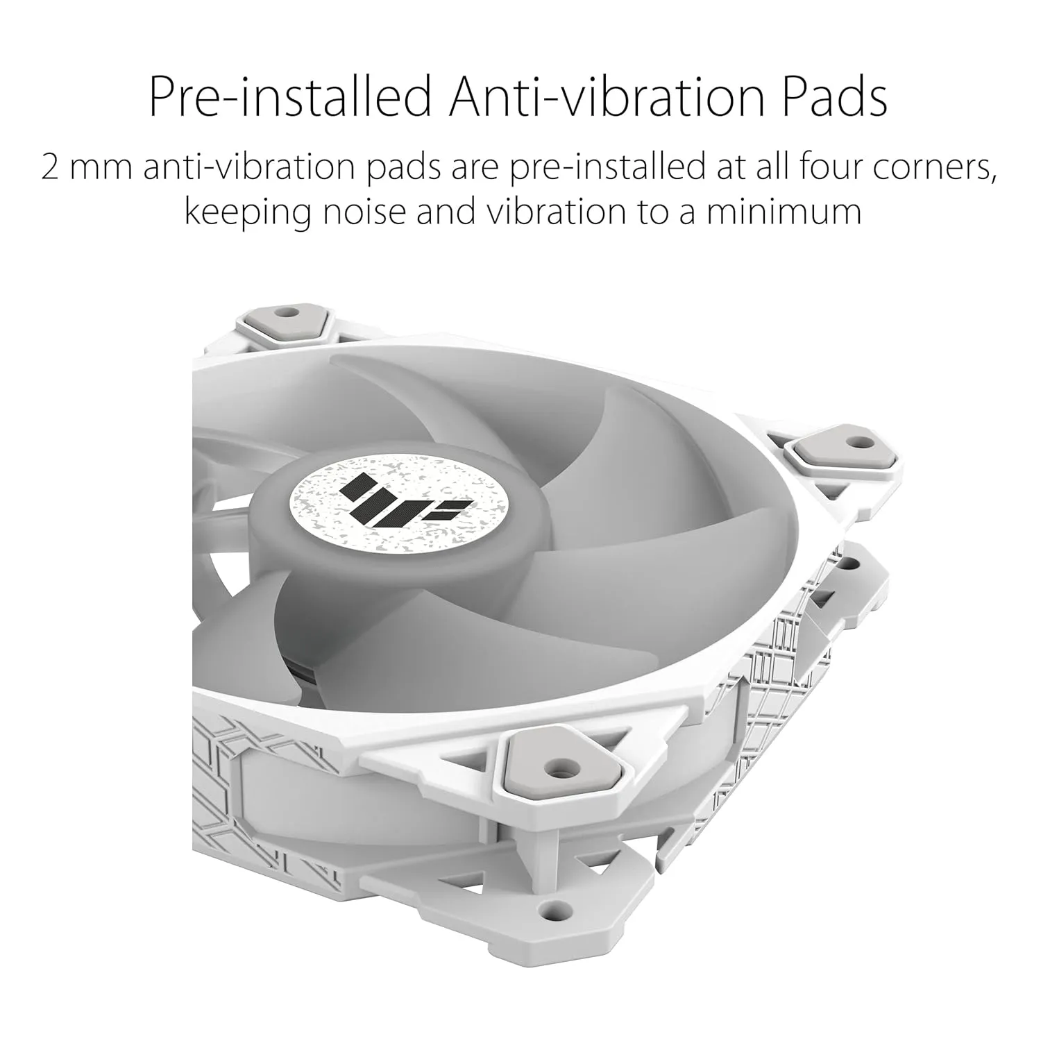ASUS TUF Gaming TF120 ARGB White Edition (3-Pack) 3-Pin Customizable LEDs Blade, Advanced Fluid Dynamic Bearing