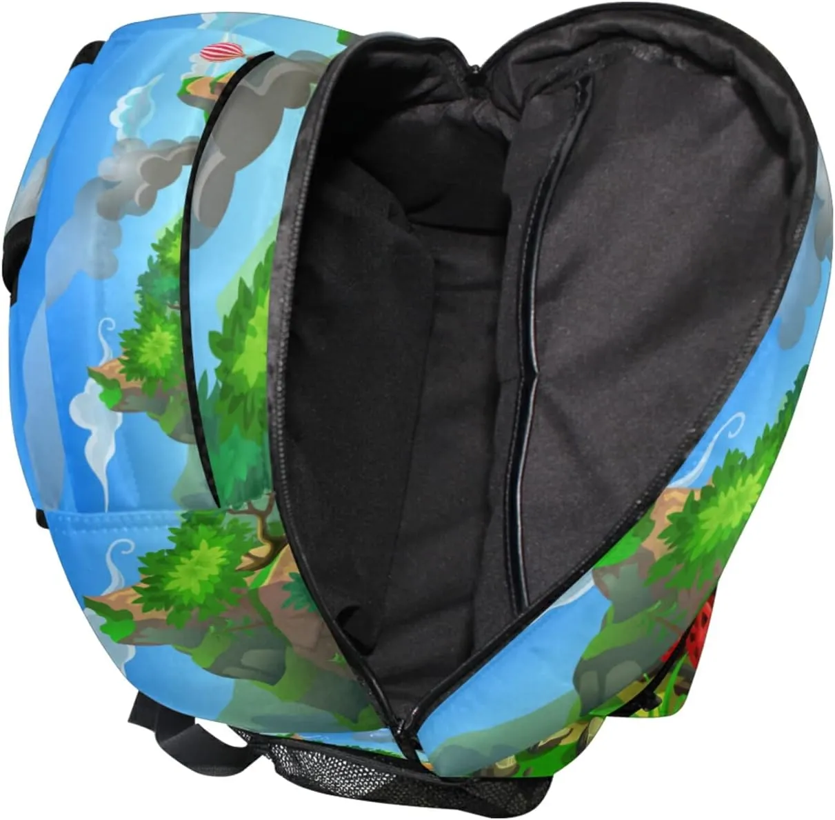 AUUXVA Funny Locomotive Train School Backpack for Kids Boys,Watercolor Train Laptop Backpack Student College School Bag Bookbag for Primary Junior High School, Casual Travel Camping Hiking Daypack