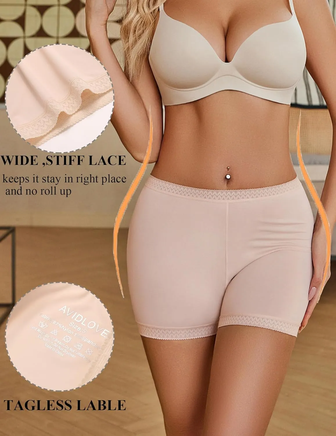 Avidlove Women's Slip Shorts for Under Dresses Seamless Under Shorts Smooth Shaping Boyshorts Panties Anti Chafing Underwear
