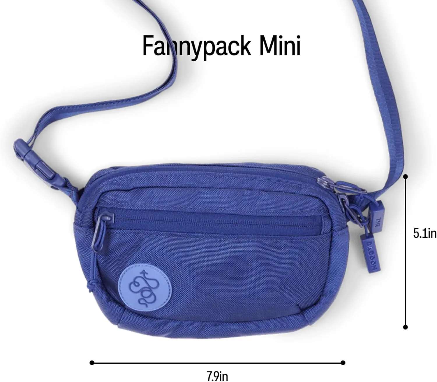 Baboon to the Moon Fanny Pack - Trendy, Compact, Water-Repellent Waist Bag in Multiple Colors and Sizes for Men and Women (Navy, Mini (1.5L))