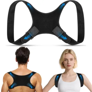 Back Brace Posture Corrector for Men and Women - Bionic System Newly Adjustable Upper Back Support Shoulder Posture Brace, Back Straightener Neck Pain Relief