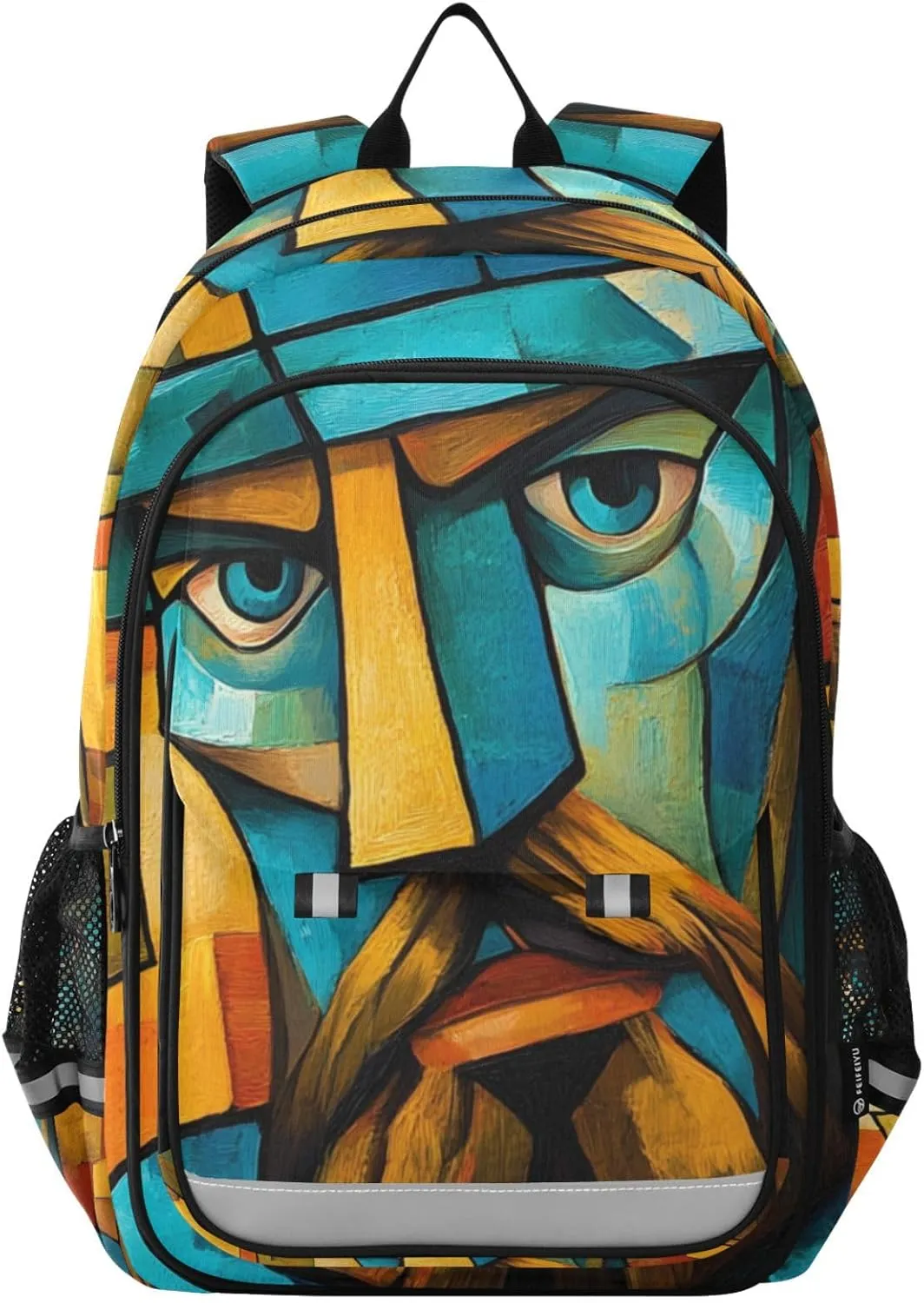 Backpack Art Don Quixote for Men Women Travel Laptop Daypack Shoulder Bag Book Bag Cool Funny Cute Backpack with Reflective Strip 12.9 ×17.7 In