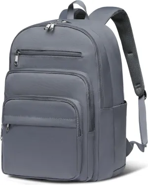 Backpack for Middle High School Teen Boys Girls Large College Bookbag with Laptop Compartment Back to School Book Bags Mochilas Escolares para Niños Niñas Adolescentes (Gray, Solid)