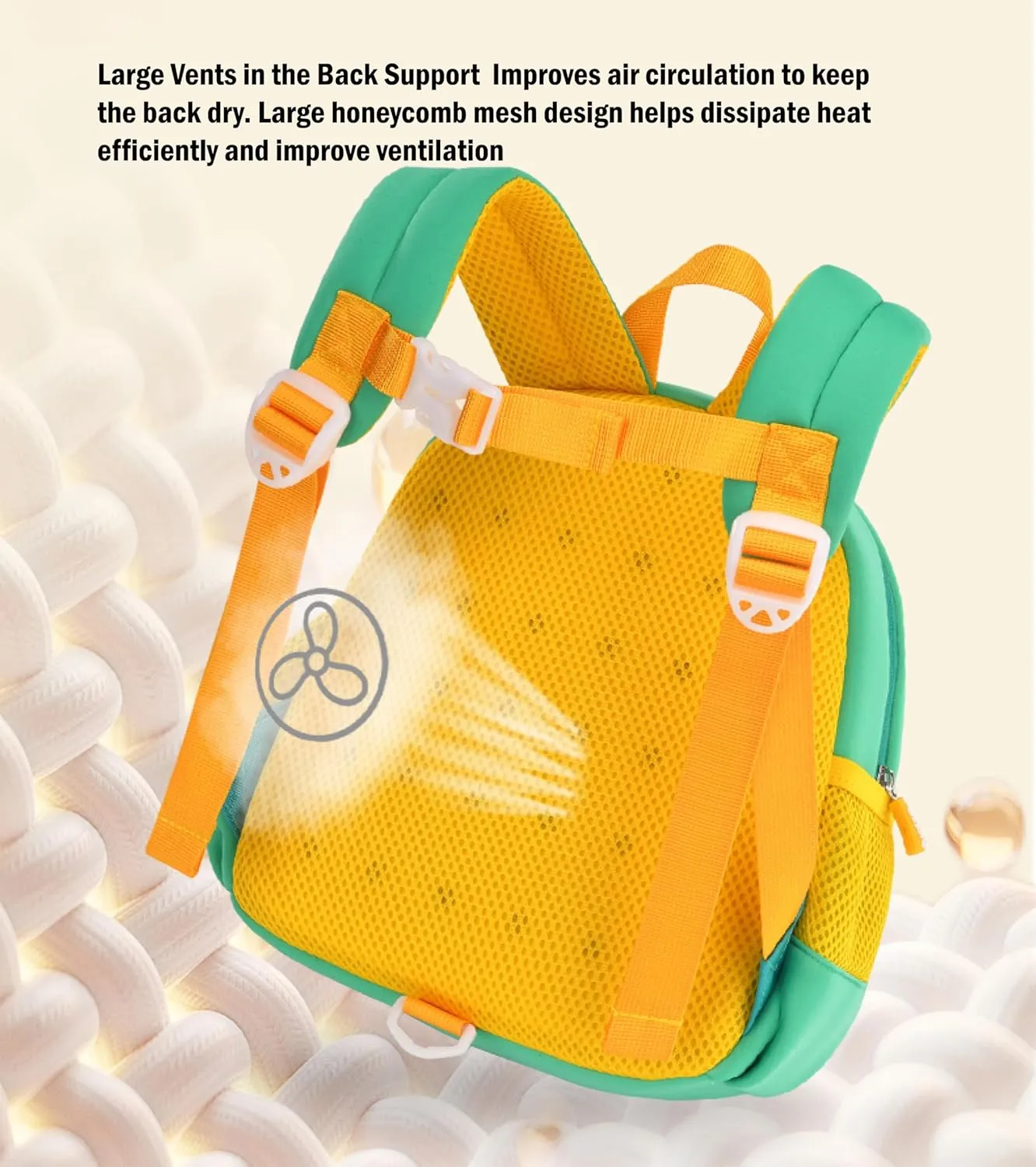 Backpack for School, Travel & Daycare, Elementary Lightweight Kindergarten Toddler Book Bag for Girls/Boys, Green-Orange, Blue- Red colors (Dino-G)