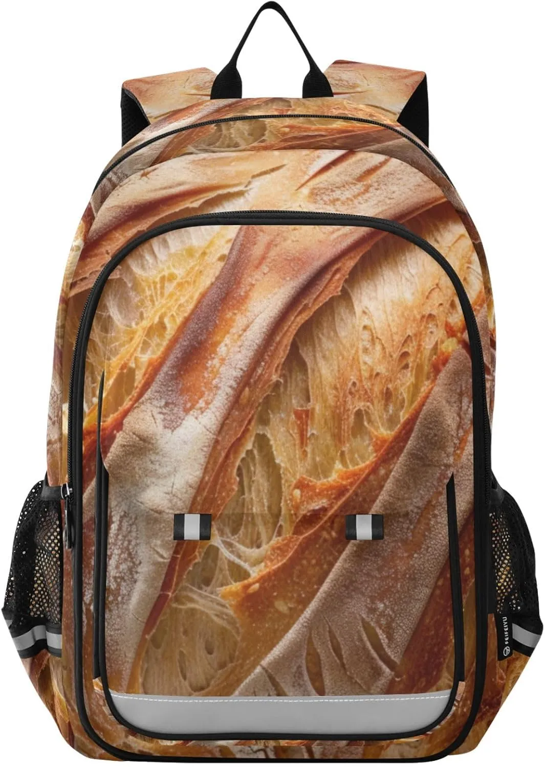 Backpack Freshly Baked Texture for Women Men Travel Laptop Daypack Shoulder Bag Book Bag Daypack with Reflective Strip 12.9” × 17.7”