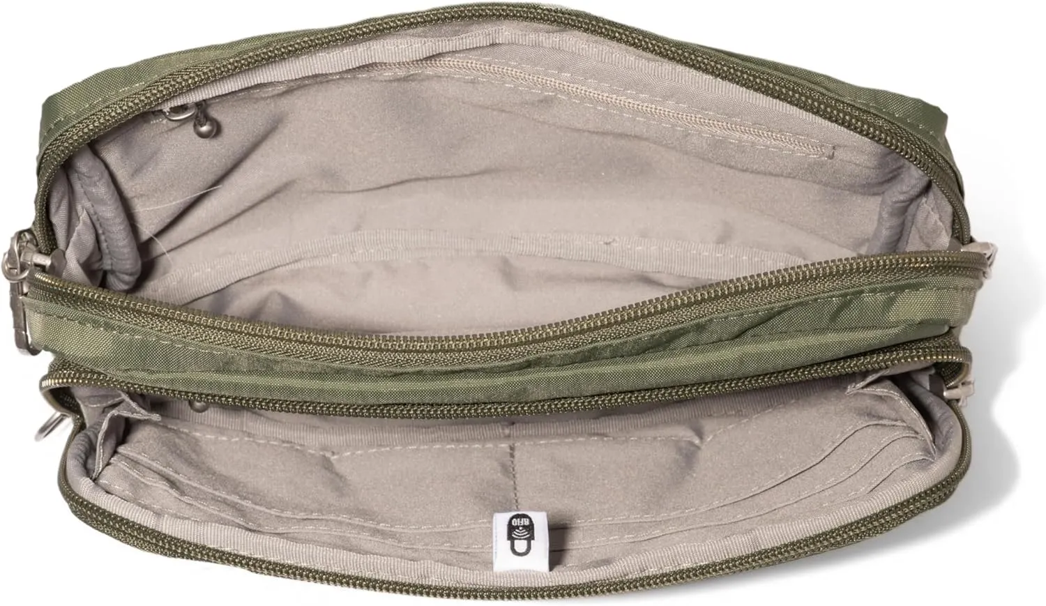 Baggallini Securtex Anti-Theft Belt Fanny Pack for Women RFID Wallet Locking Zipper-Travel Bag Crossbody Purse