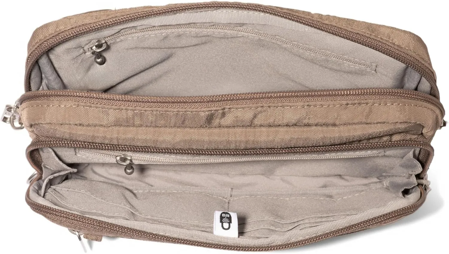 Baggallini Securtex Anti-Theft Belt Fanny Pack for Women RFID Wallet Locking Zipper-Travel Bag Crossbody Purse
