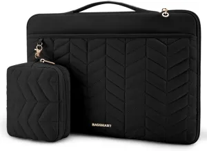 BAGSMART 15-16 inch Laptop Case with Handle, Puffy Padded Sleeve Fitted for MacBook Air 15.6 inch, MacBook pro 16 inch, Dell, HP Computers
