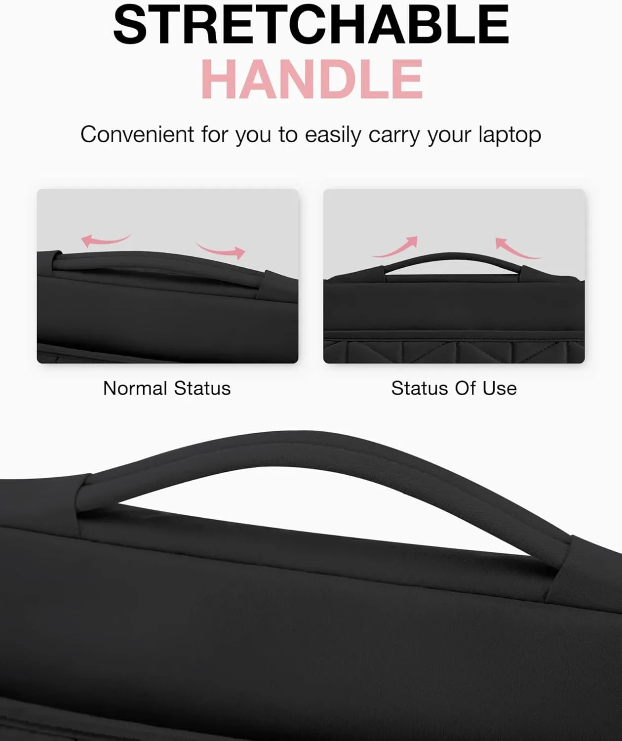 BAGSMART 15-16 inch Laptop Case with Handle, Puffy Padded Sleeve Fitted for MacBook Air 15.6 inch, MacBook pro 16 inch, Dell, HP Computers