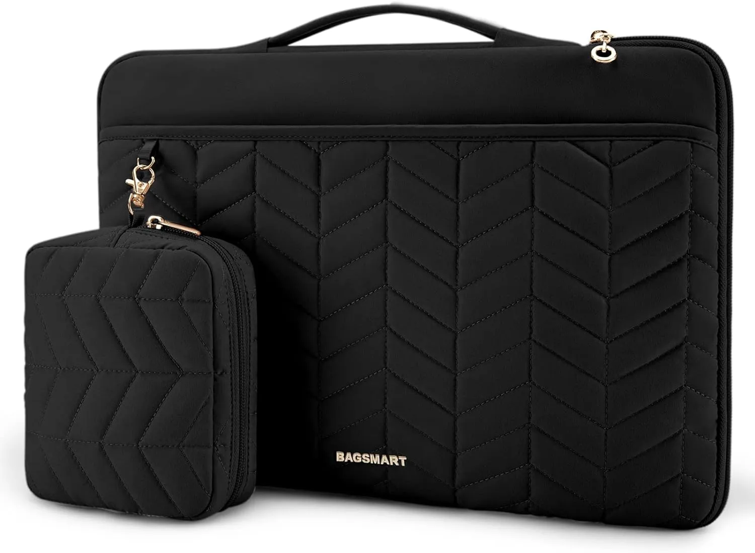 BAGSMART 15-16 inch Laptop Case with Handle, Puffy Padded Sleeve Fitted for MacBook Air 15.6 inch, MacBook pro 16 inch, Dell, HP Computers