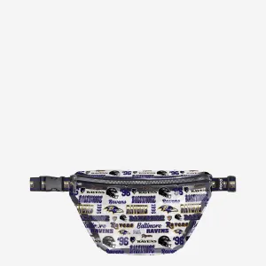 Baltimore Ravens Repeat Retro Print Clear Fanny Pack