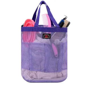 BARN & STABLE Horse Grooming Organizer Bag Horse Grooming Tote Bag with Mesh, Purple