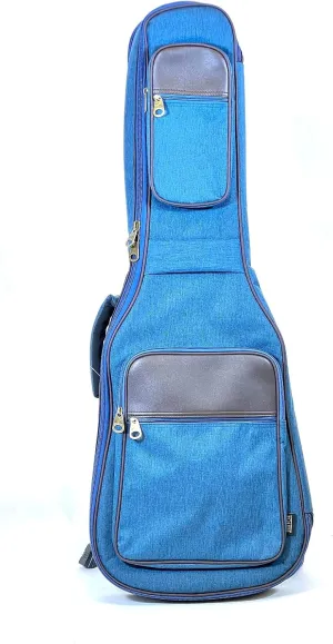 BARTON Electric Guitar Bag 15mm Padded Gig Bag Guitar Case 5 Pockets Quick Grip Handles Bag Dual Adjustable Shoulder Strap Electric Guitar Gig Bag Case (Blue Oxford)