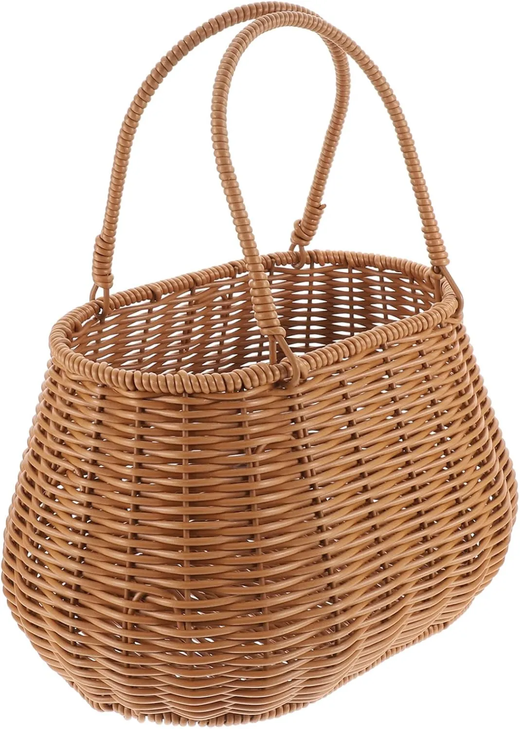 Basket Carry Bag Woven Shopping Basket Handle Sturdy Storage for Home Wedding Garden