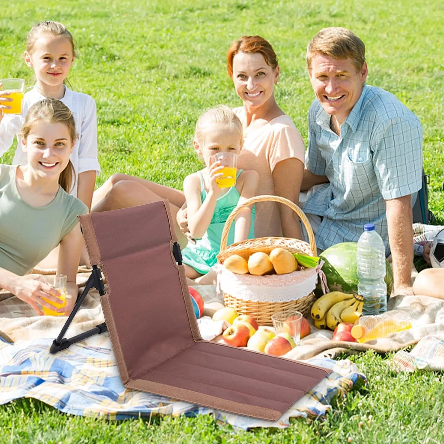 Beaches Lounge Recliner - Compact Folding Travel Chair, Lightweight Adjustable Lounger | Folding Coastal Chair, Outdoor Lawn Chair with Back Support, Easy Carry for Indoor Relaxing Seaside Adventure