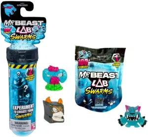 Beast Lab Swarms Test Tube 2-Pack with Beast Labs Swarms Mini 1 inch Mystery Collectable Toy Figure Gift Bundled Set