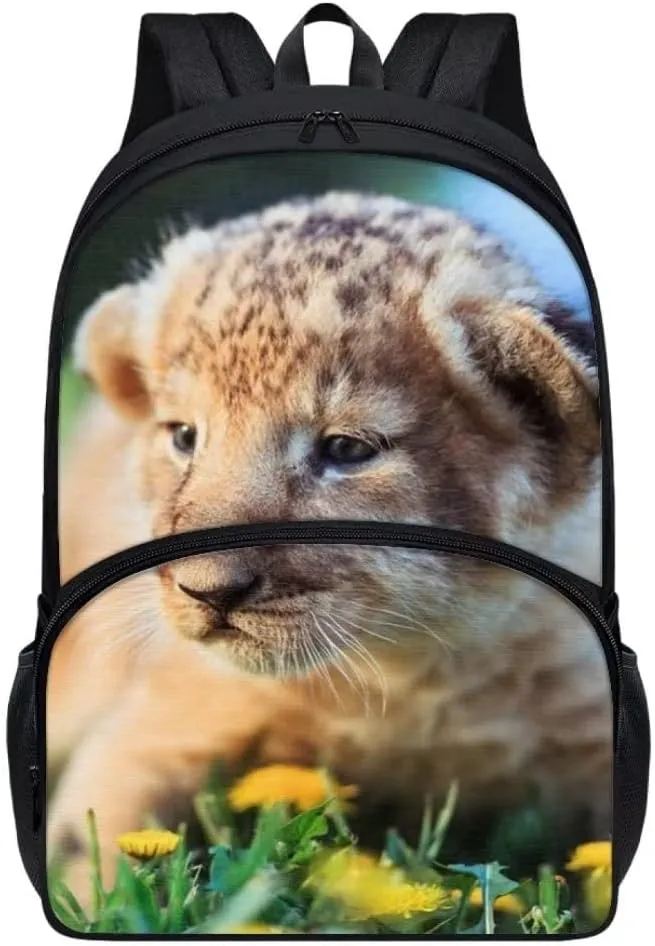 Beauty Collector African Lion Bookbag for School Backpack Animal Kids Travel Daypack Rucksack