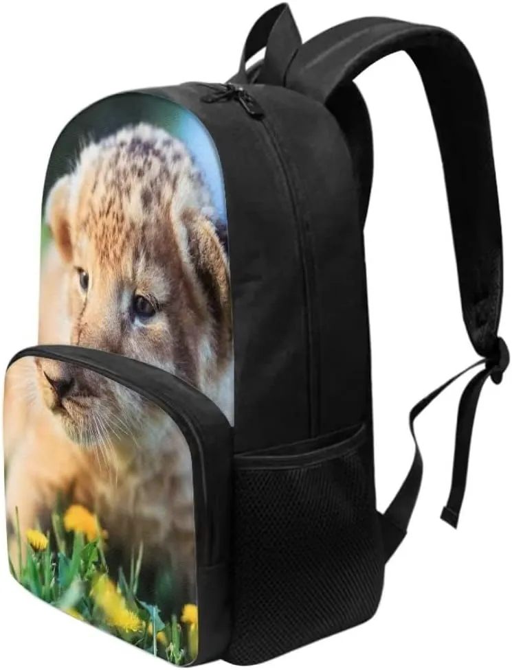 Beauty Collector African Lion Bookbag for School Backpack Animal Kids Travel Daypack Rucksack