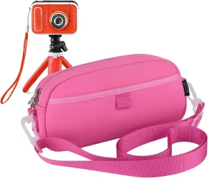 Beautyflier Kids Camera Case for VTech KidiZoom Creator Cam Hold Complete Camera&Tripod, Camera Shoulder Bag for Kids with Adjustable Detachable Strap (Camera Not Included)