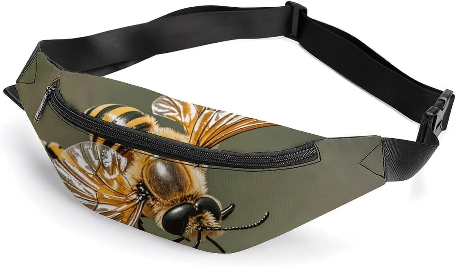 Bee Flying Belt Bag with Adjustable Strap, Lightweight Travel Crossbody Bags, Hands-Free Mini Fanny Packs in Running Gym