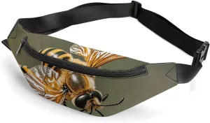 Bee Flying Belt Bag with Adjustable Strap, Lightweight Travel Crossbody Bags, Hands-Free Mini Fanny Packs in Running Gym