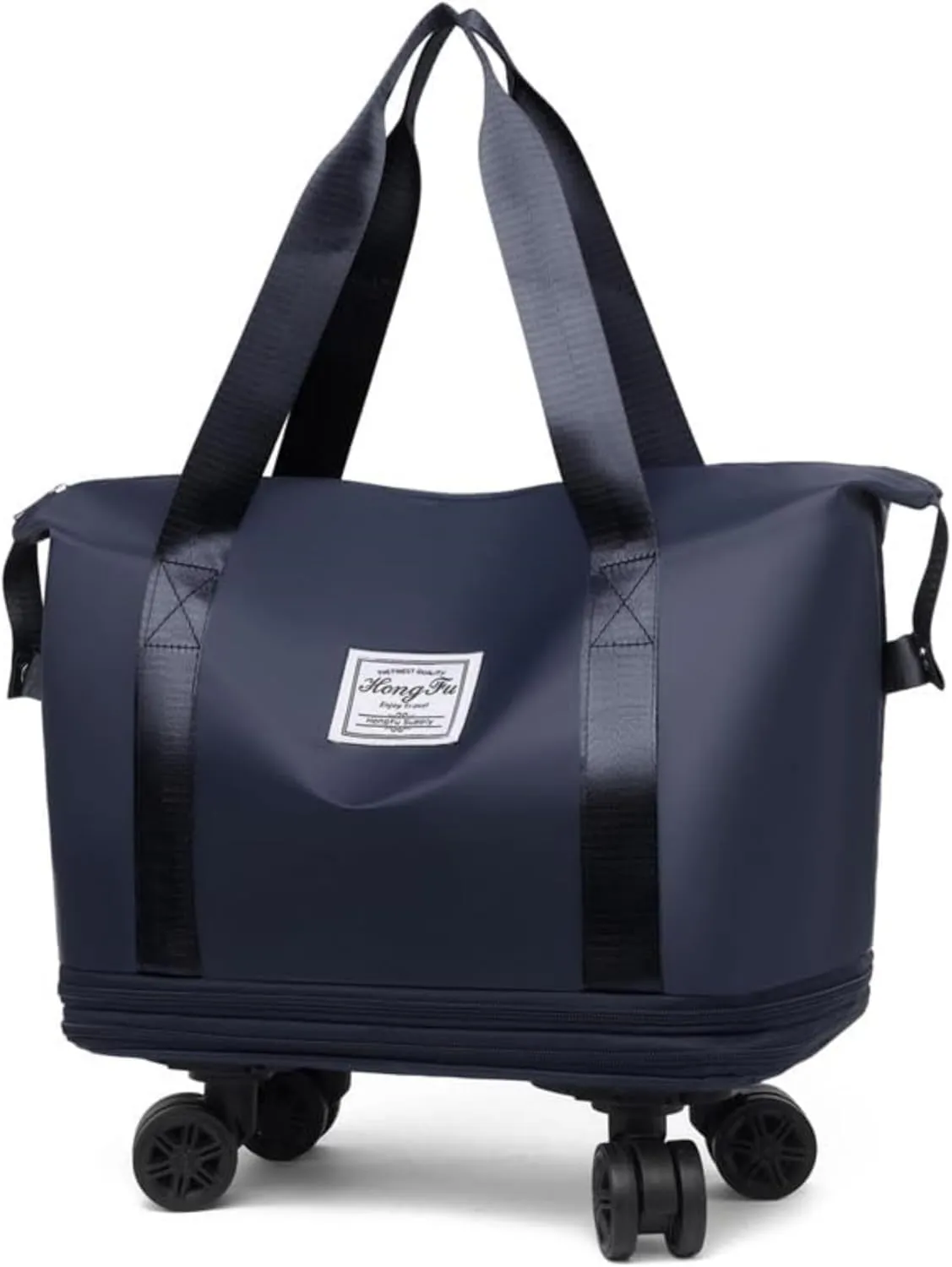 Beente Travel Bag with Wheels, Expandable Large Capacity Travel Bag with Removable Wheel, Foldable Luggage Bags (Blue)