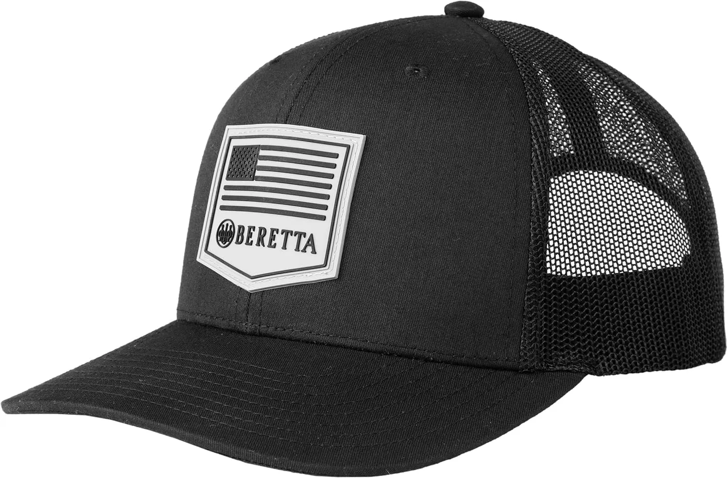 Beretta Men's PM Trucker Breathable Lightweight Outdoor Casual Baseball Cap with Adjustable Snapback - One Size Fits Most