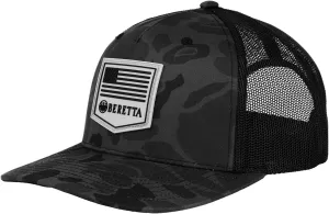 Beretta Men's PM Trucker Breathable Lightweight Outdoor Casual Baseball Cap with Adjustable Snapback - One Size Fits Most
