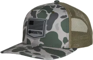 Beretta Men's PM Trucker Breathable Lightweight Outdoor Casual Baseball Cap with Adjustable Snapback - One Size Fits Most