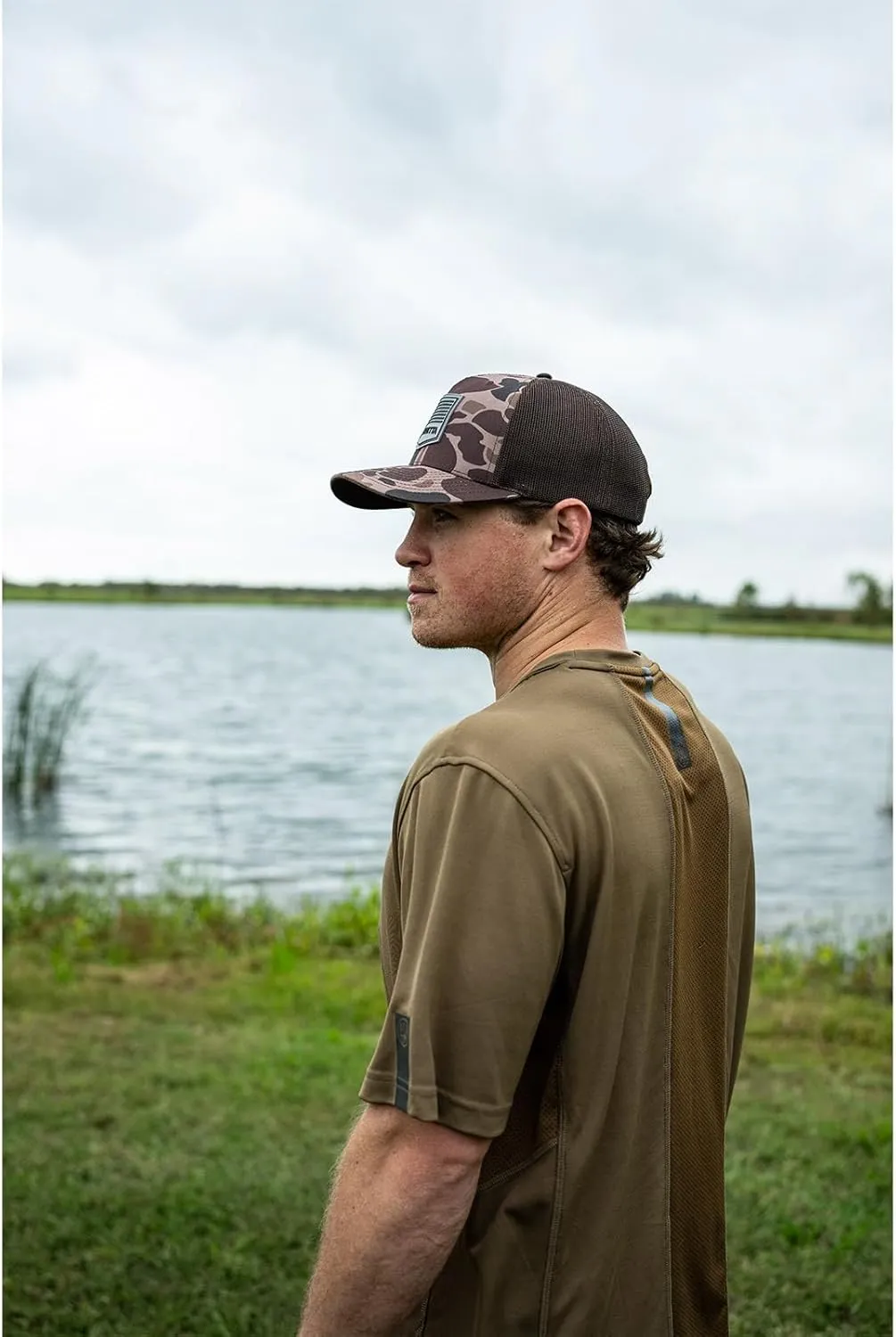 Beretta Men's PM Trucker Breathable Lightweight Outdoor Casual Baseball Cap with Adjustable Snapback - One Size Fits Most