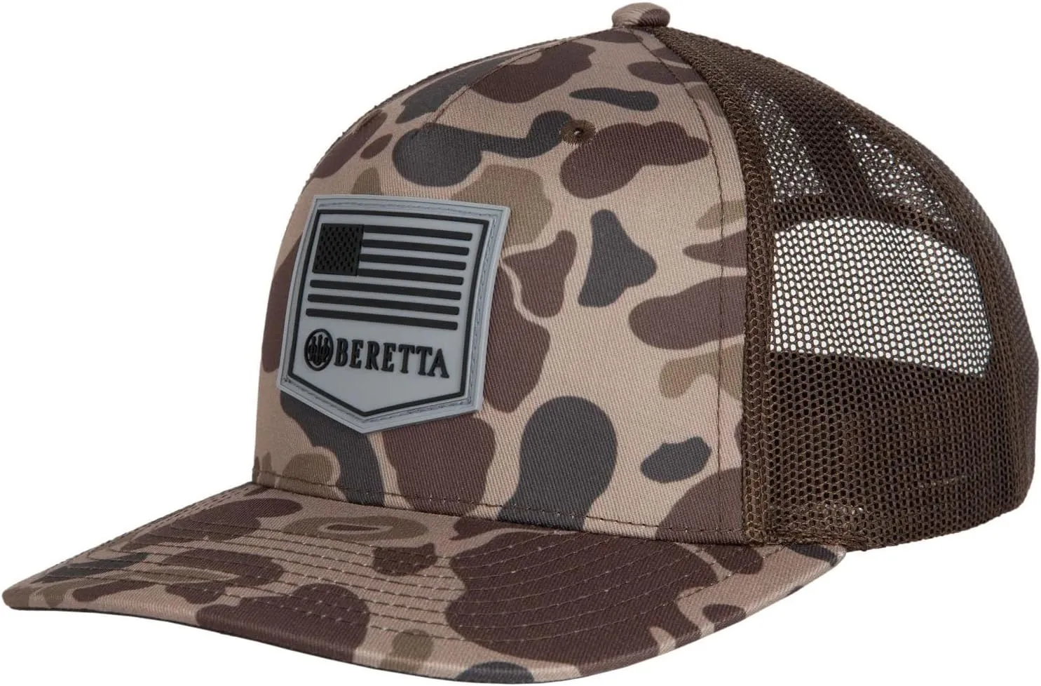 Beretta Men's PM Trucker Breathable Lightweight Outdoor Casual Baseball Cap with Adjustable Snapback - One Size Fits Most