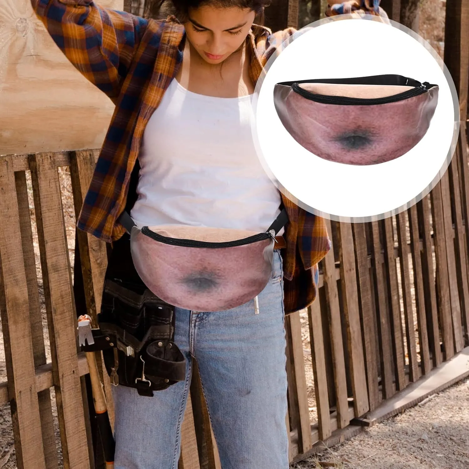 BESPORTBLE Belly Fanny Pack for Women Running Waist Bag Hidden Pocket Purse Bag Anti-theft