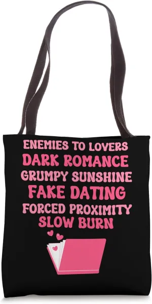 Bibliophile Romance Book Genre Humor Tee Tote Bag