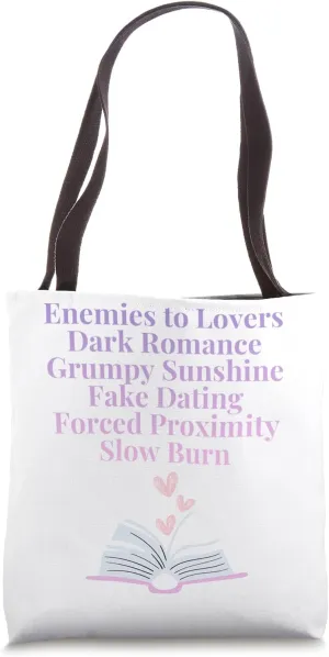 Bibliophile Romance Book Genre Humor Tee Tote Bag